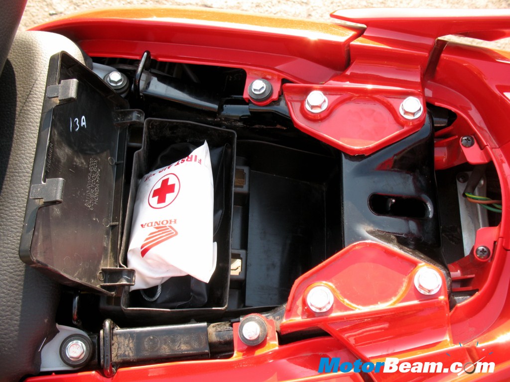 2010_Honda_CBF_Stunner_Under_Seat_Storage