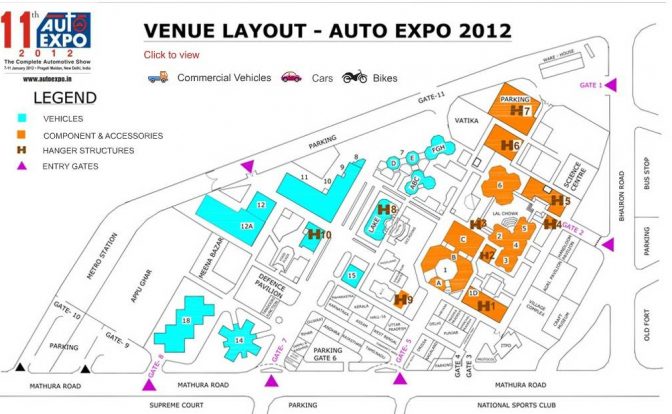 2012 Auto Expo Layout