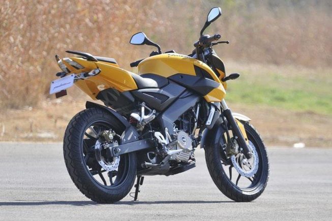 2012 Bajaj Pulsar200NS yellow rear