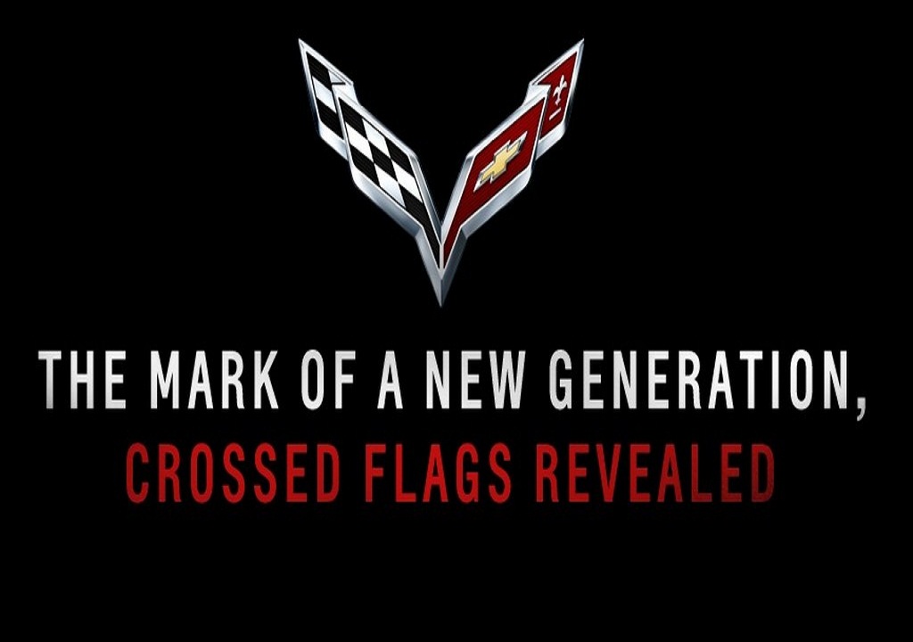 2014 Chevrolet Corvette Crossed Flags Emblem 2014 Chevrolet Corvette Crossed Flags Emblem