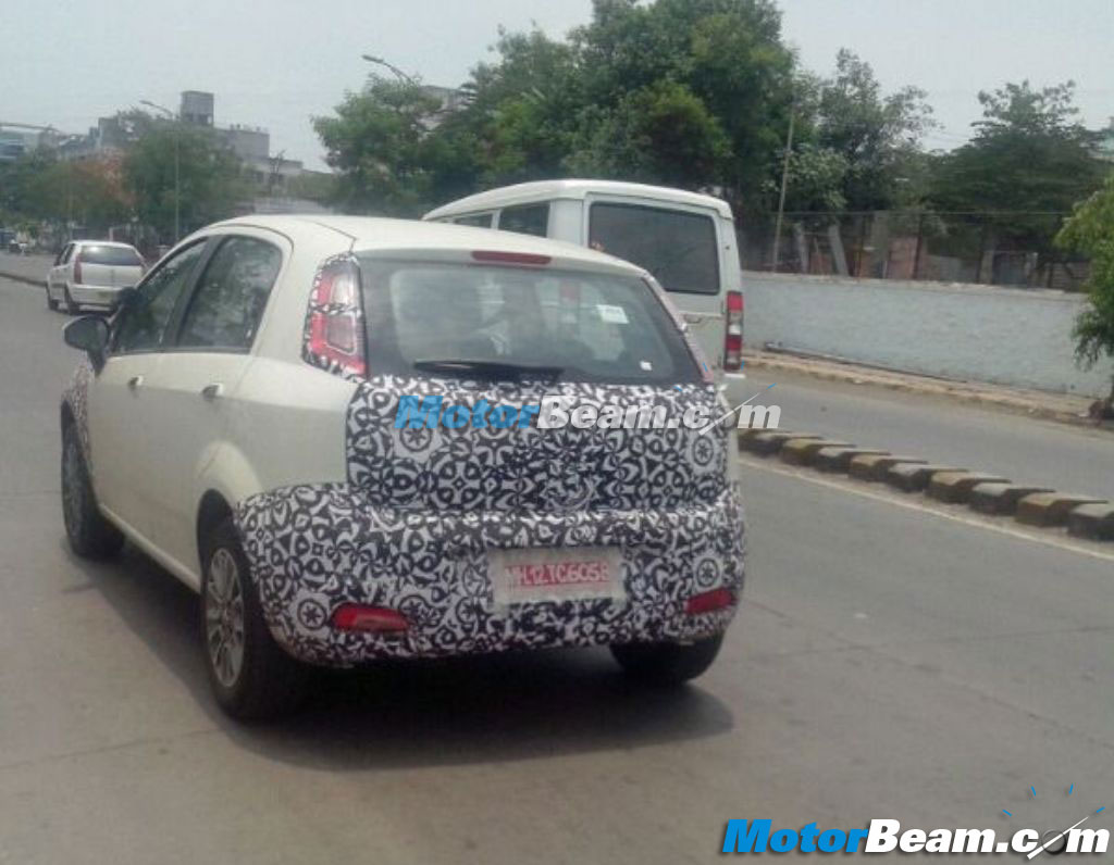 2014 Fiat Punto Facelift Spied Rear