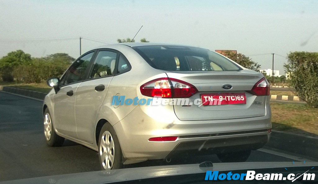 2014 Ford Fiesta Facelift Chennai Testing Rear