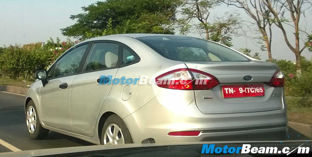 2014 Ford Fiesta Facelift Spy Shot Tail Lights