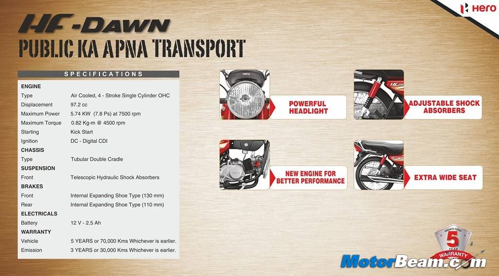 2014 Hero HF Dawn Brochure