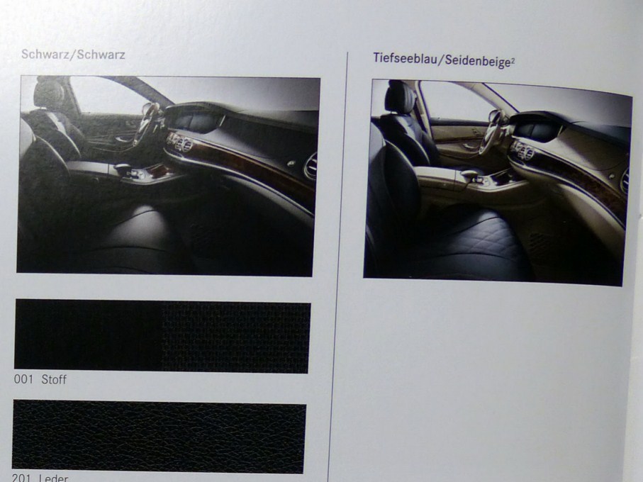 2014 Mercedes-Benz S-Class Brochure Interior Options