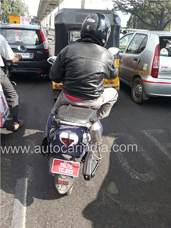 2014 TVS Scooty Spied Rear