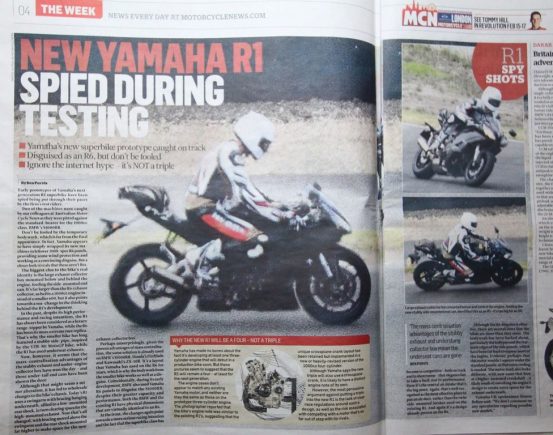 2014 Yamaha R1 Spied