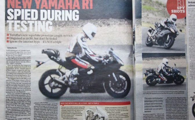 2014 Yamaha R1 Spied