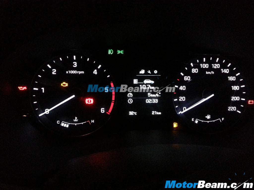 2015 Hyundai Elite i20 Spy Shot Instrument Cluster