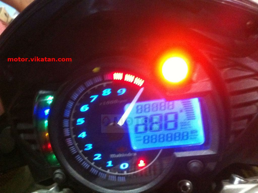2015 Mahindra Mojo Spy Shot Speedometer