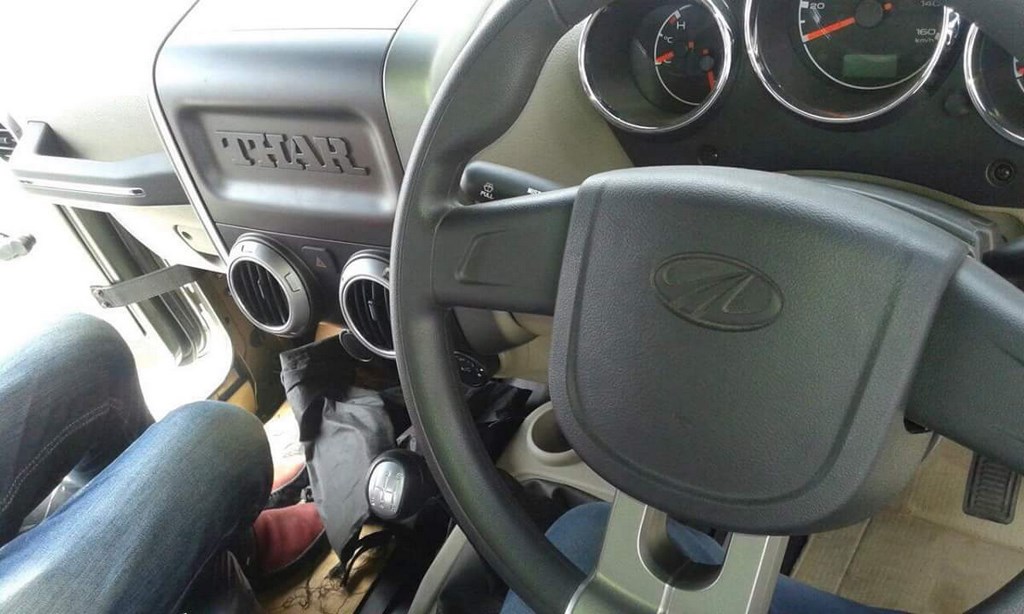 2015 Mahindra Thar Spied Interiors