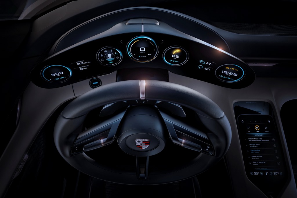 2015 Porsche Mission E Concept Instrument Console