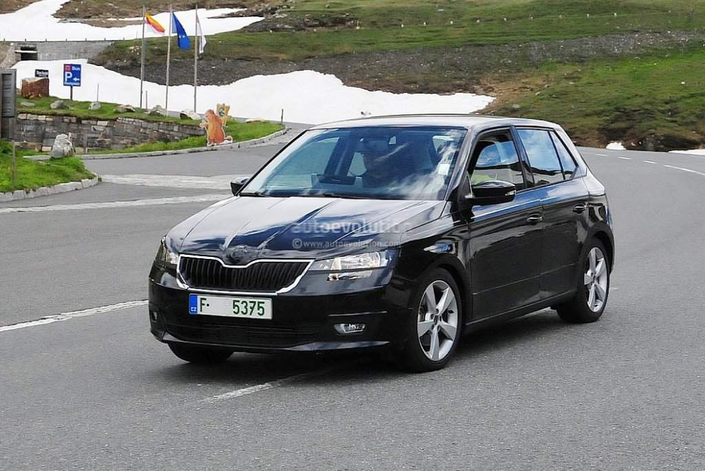 2015 Skoda Fabia Spy Shot Alps