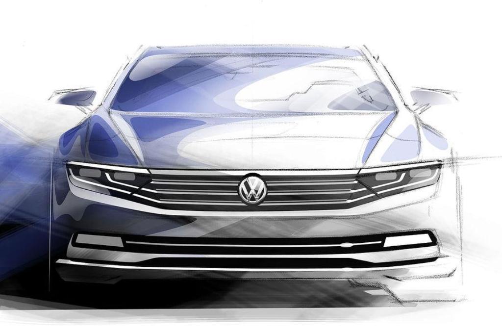 2015 VW Passat Front Sketch