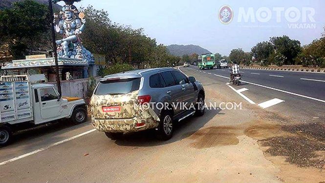 2016 Ford Endeavour India Spy Shot