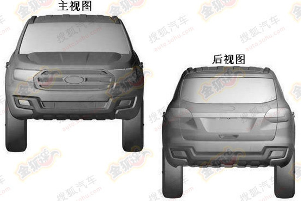 2016 Ford Everest Patent Front And Rear