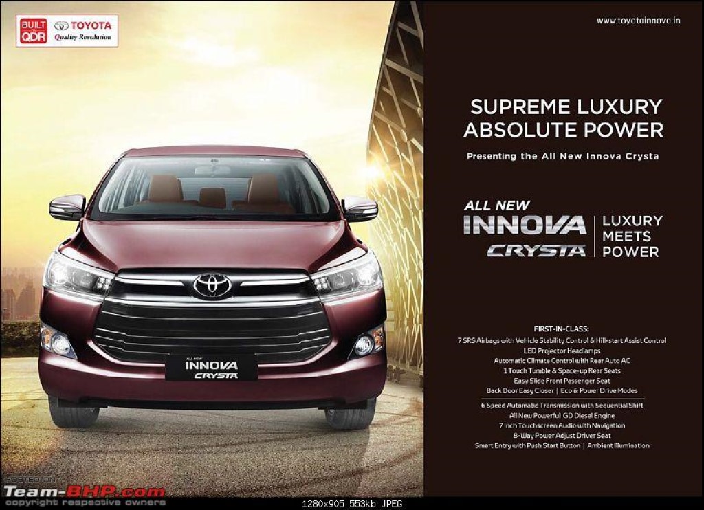 2016 Toyota Innova Brochure Features