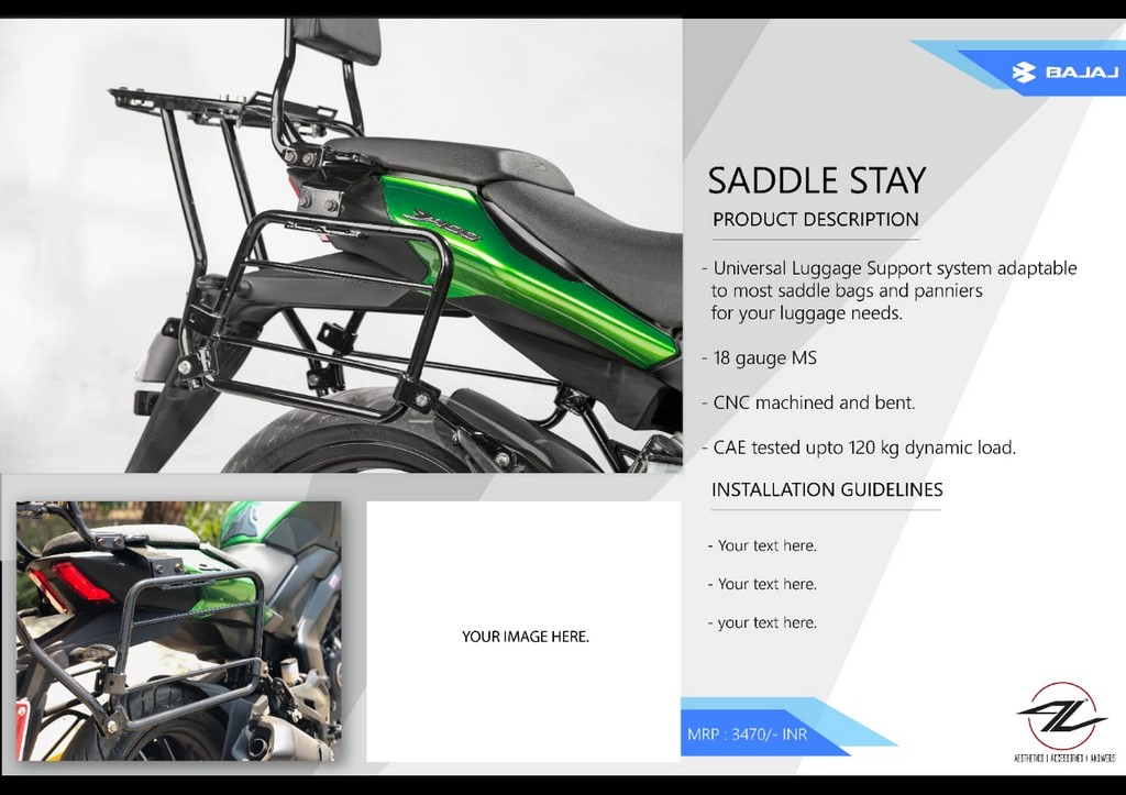 2019 Bajaj Dominar 400 Accessories Saddle Stay