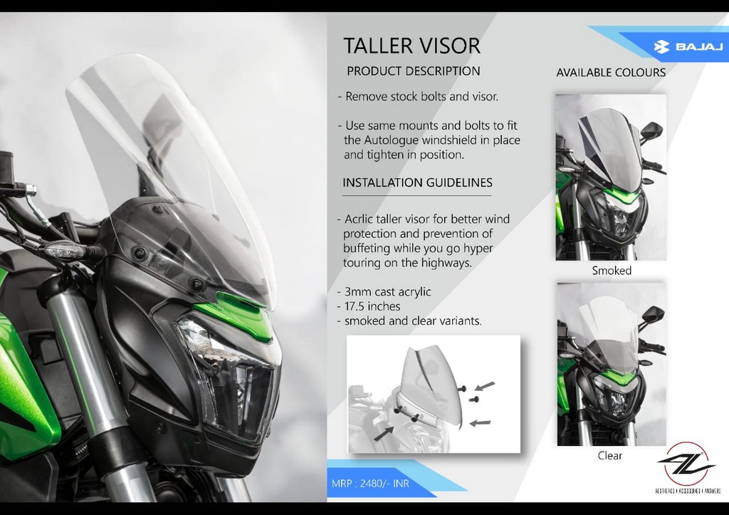 2019 Bajaj Dominar 400 Accessories Visor