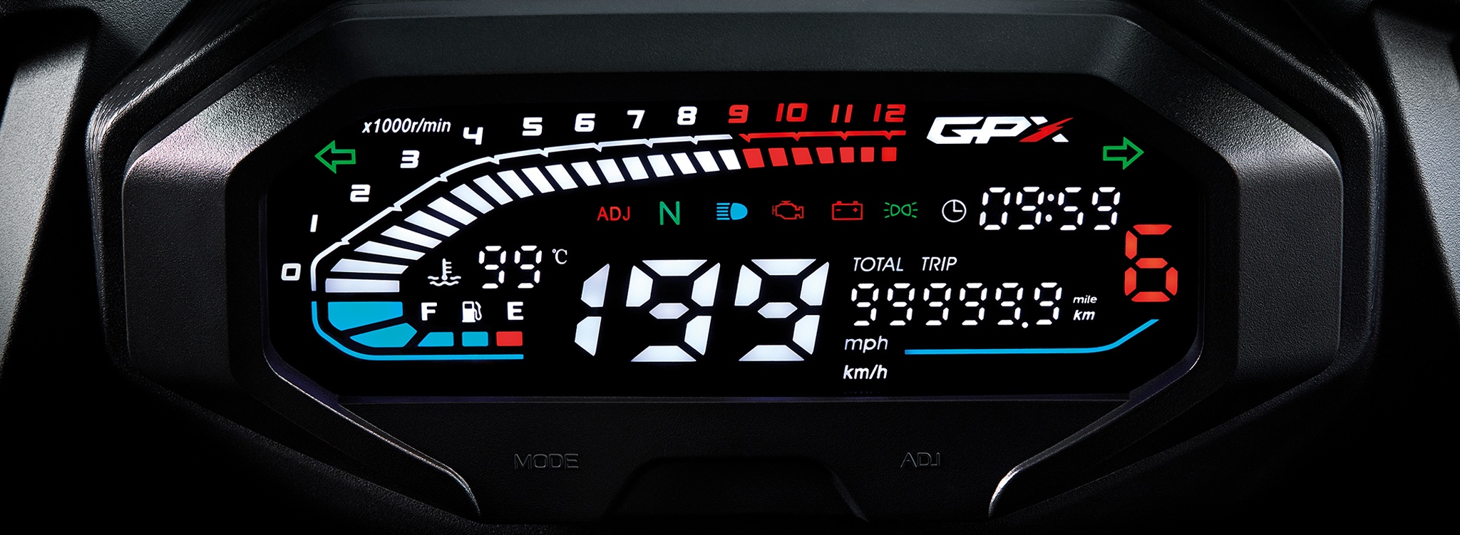 2020 GPX Demon GR200R Speedo