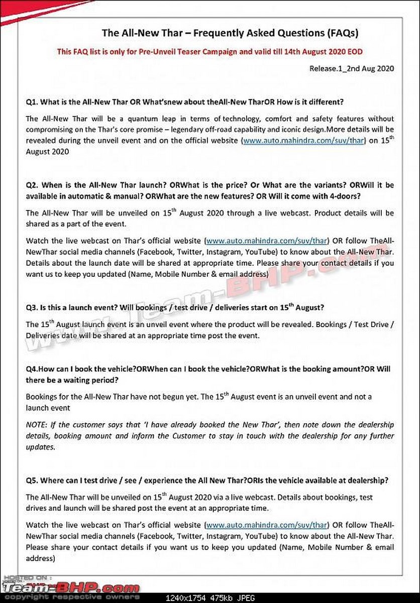 2020 Mahindra Thar Unveil