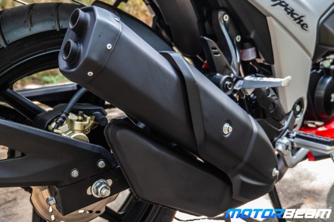 2020 TVS Apache 160 4V Review Exhaust
