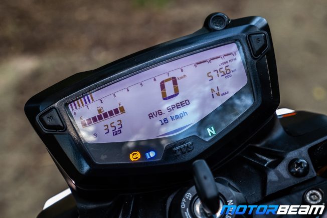 2020 TVS Apache 200 Review Instrument Cluster