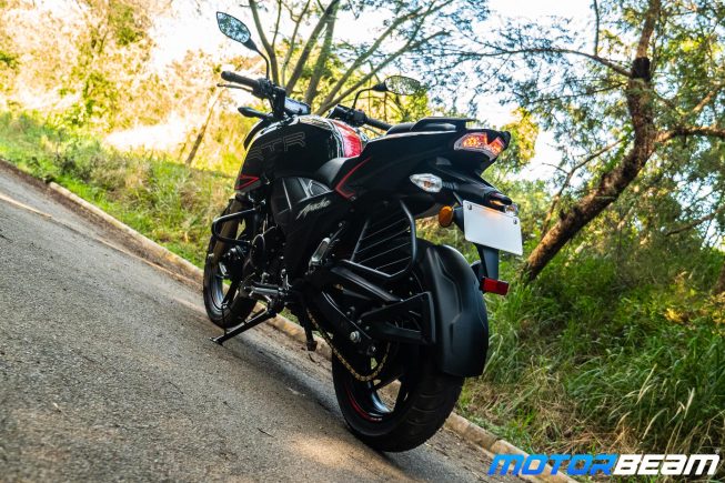 2020 TVS Apache 200 Review Rear