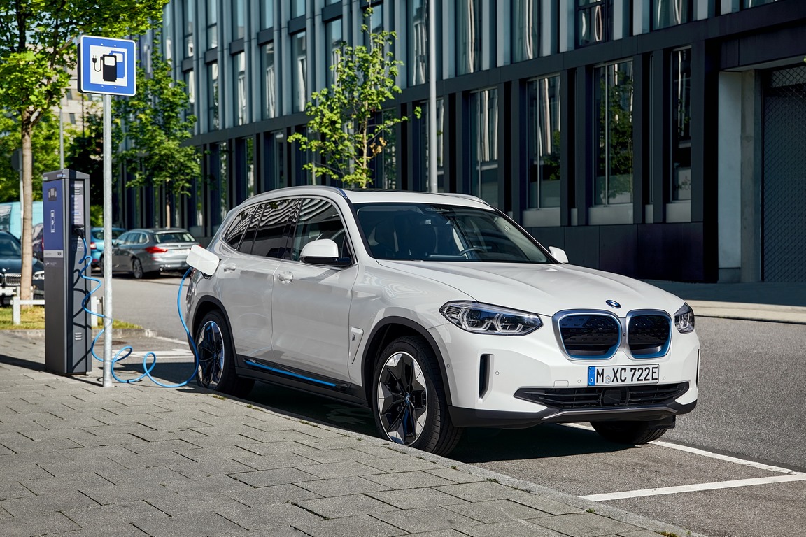 Electric SUV with fast charger