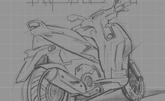 2022 Aprilia SR 160 Design Sketch