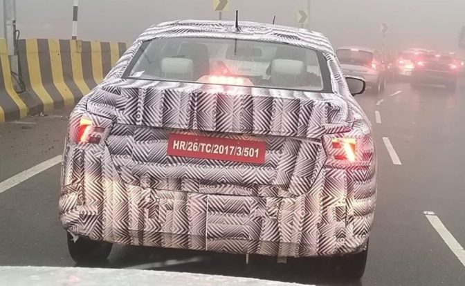 2024 Maruti Dzire Spotted Rear