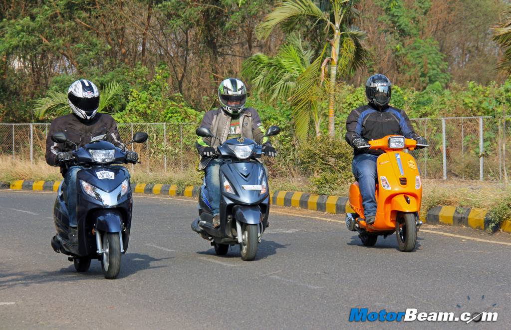 Activa 125 vs Swish vs Vespa