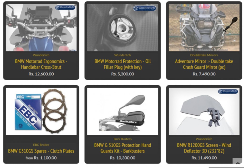 BMW G 310 GS Accessories Details