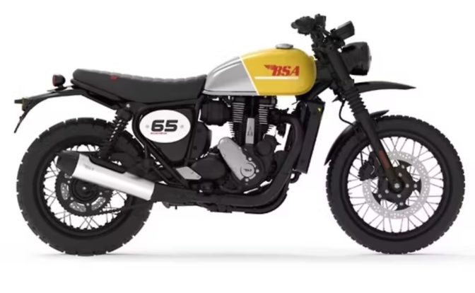 BSA Scrambler 650 side yellow