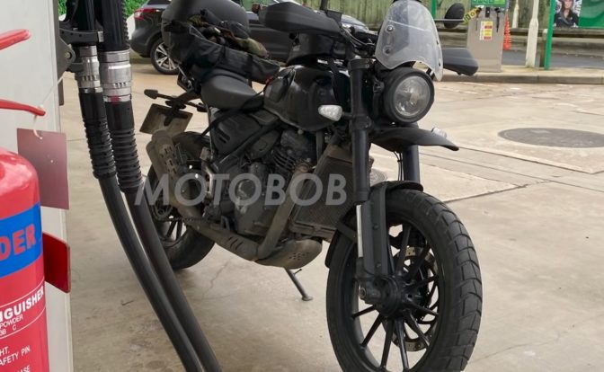 Bajaj-Triumph Scrambler Spied