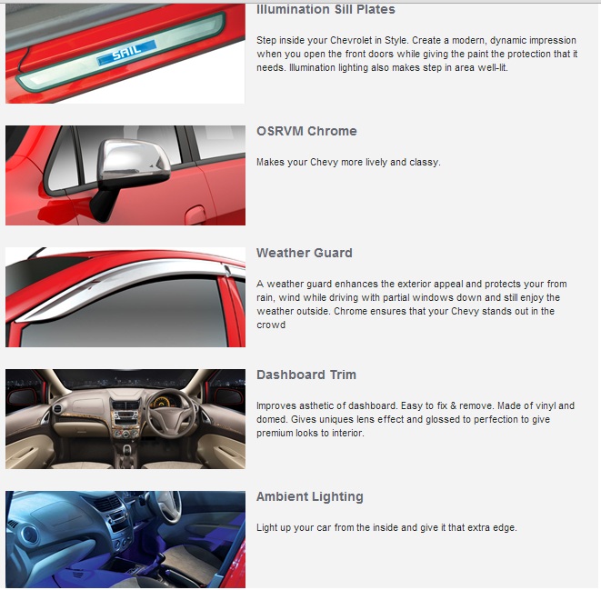 Chevrolet Sail U-VA Accessories 1