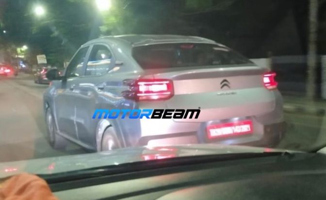 Citroen Basalt Rear Design Spotted