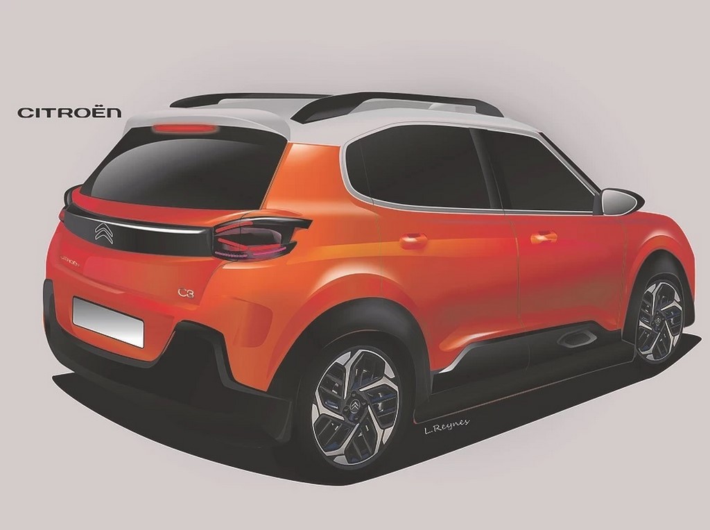 Citroen C3 Design Rendering Rear