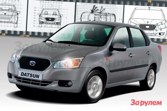 Datsun Budget Sedan Front Render