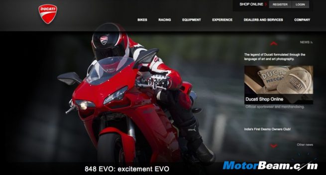 Ducati India Site