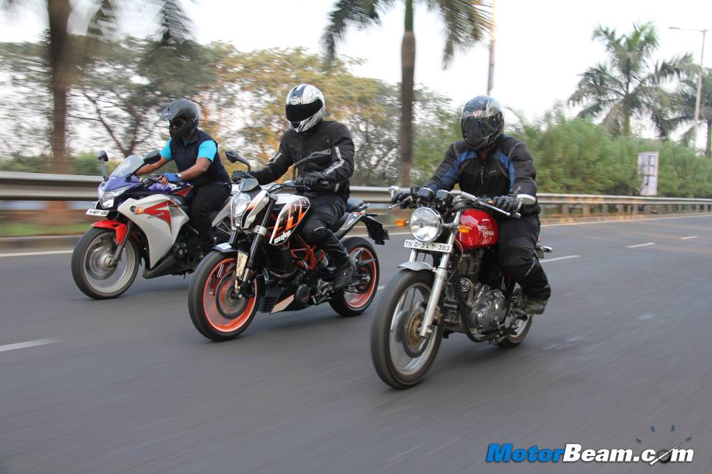 Duke 390 vs Continental GT vs CBR250R