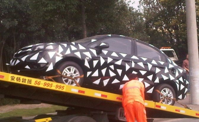 Facelift Chevrolet Sail China Camouflaged