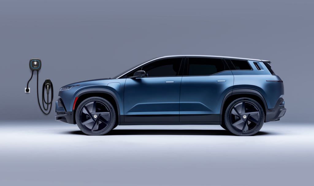 Side profile of the car charging