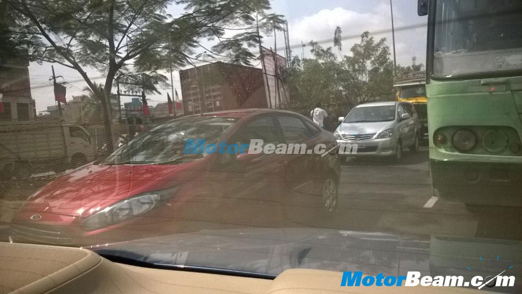 Ford Fiesta Facelift Spy Shot Chennai