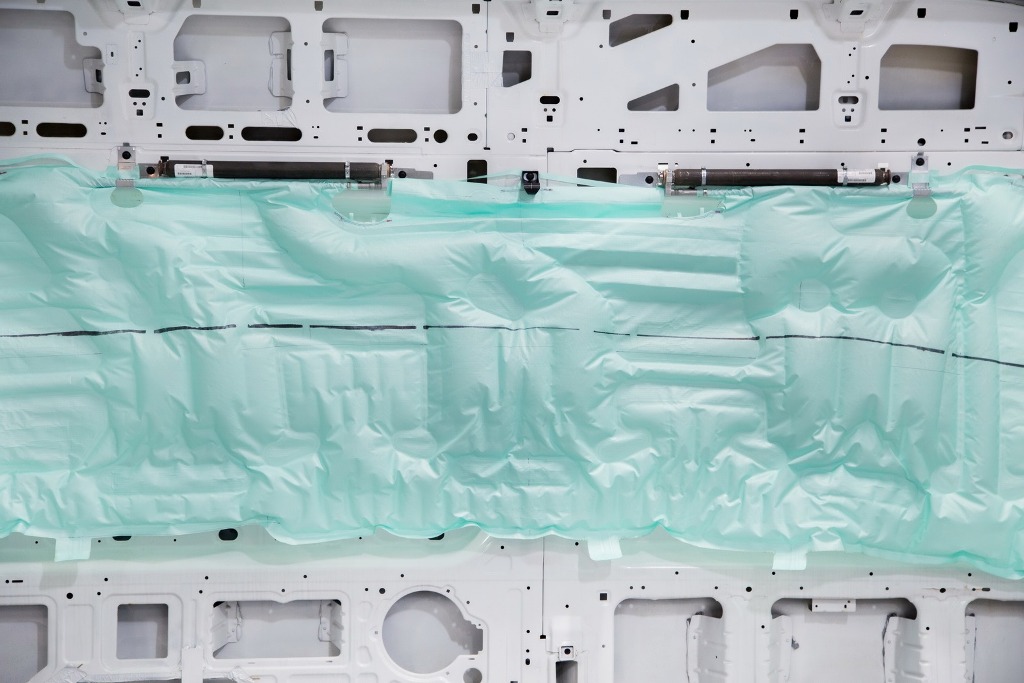 Ford Transit Side Curtain Airbag Inflated
