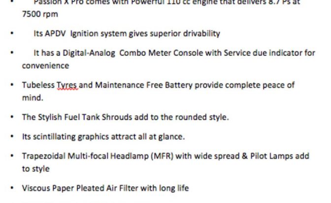 Hero Passion x Pro Features