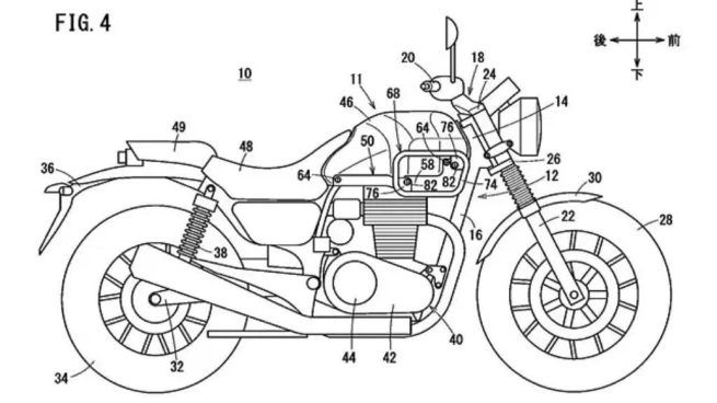 Honda 350 Scrambler Patent