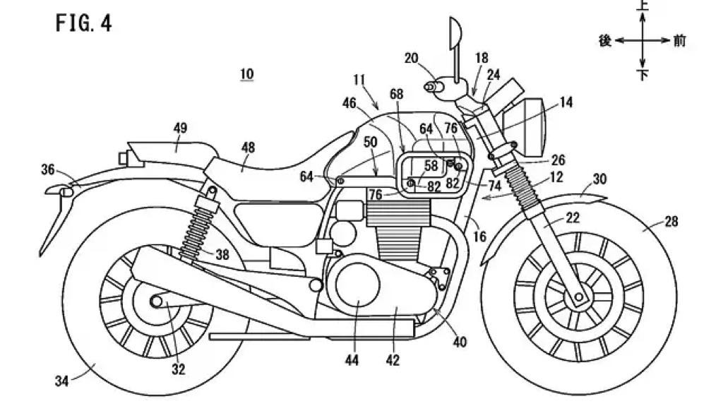 Honda 350 Scrambler Patent