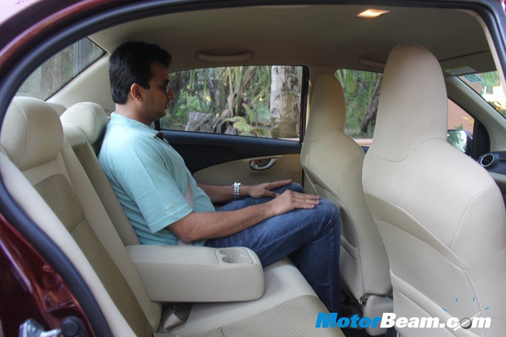 Honda Amaze Rear Seat Space