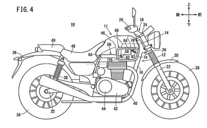Honda CB350 Patent Image